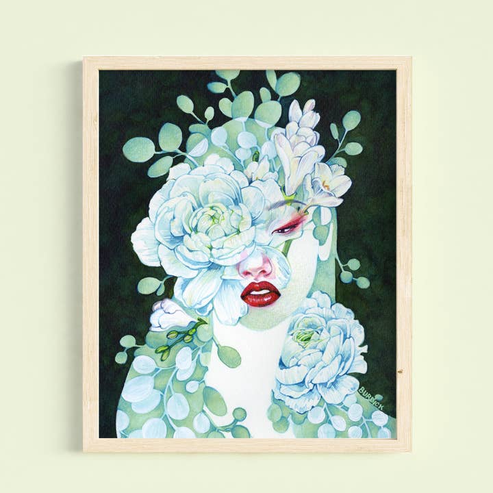 Liz Burdick Arts - Wholesale Art Print - Mint Ranunculus 8x10 Print0