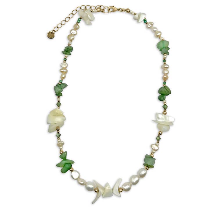 Camilla Limón - Wholesale Beaded/Pearl Necklace - Gemstone Fresh Water Pearl Mother of Pearl Gold Necklace1