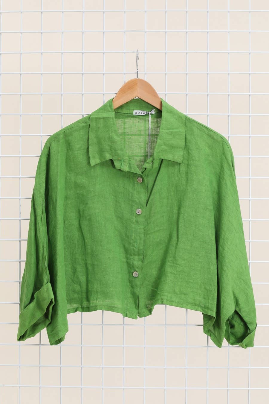 la maison des fibres naturelles - Wholesale Button Down Shirt - Women's - Linen crop shirt 83263 100% linen27