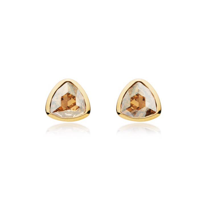 My Jewellery Story - Wholesale Stud/Post Earrings - Brief Stud Earrings with Golden Shadow Gold GP MYJS