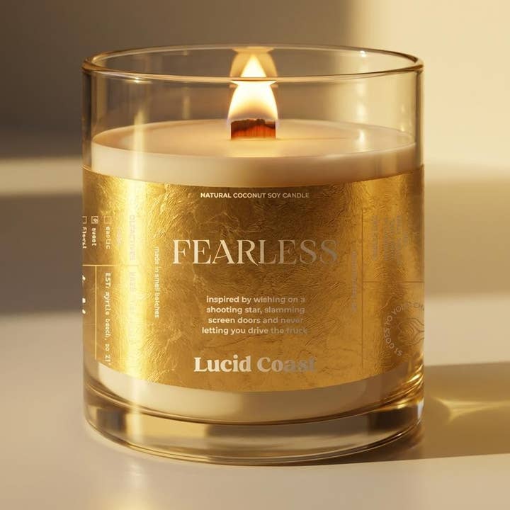 Fearless Candle | Coconut-Soy Lotion Candle for wholesale by Lucid Coast | Scented Candles and Perfume