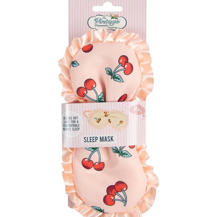 Beauty Pro - Wholesale Sleep/Eye Mask - The Vintage Cosmetic Company Sleep Mask Cherry Print1