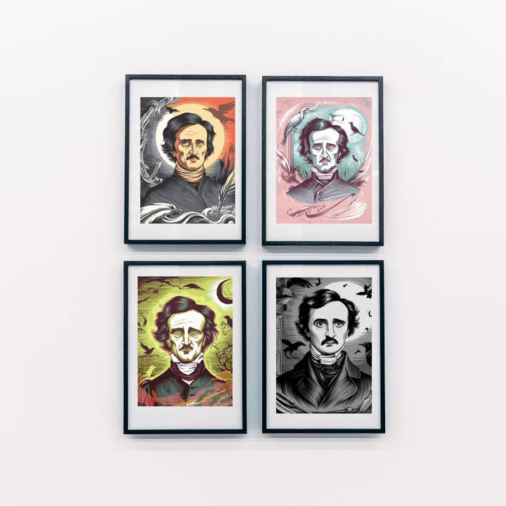 Magnifique Hearts - Wholesale Art Print - Famous Author Series: Edgar Allan Poe – Cardstock Prints 5