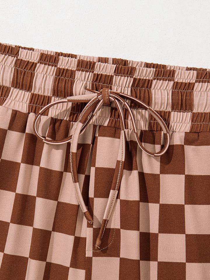 HIDDENBRAND - Wholesale Pants - Women's - Country Style checkered crop pants7