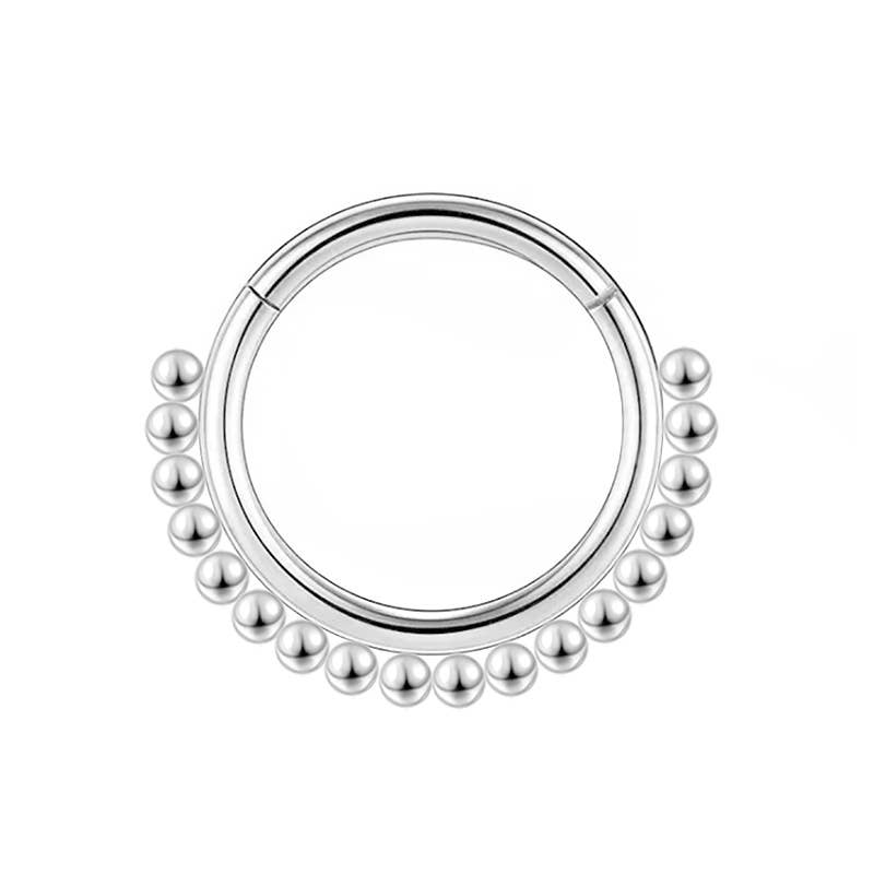 AMORINO SRL - Wholesale Nose Ring - CLICKER HOOP PIERCING WITH BEADS - JQ600C1150