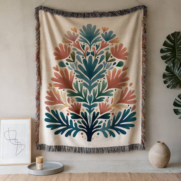 Modern julgransfilt – Folkkonst julvävd pläd för wholesale av CasaIuliia