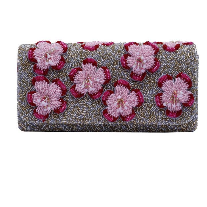 FOG 5389 - SilverGold_Pink Flowers for wholesale by Tiana Designs