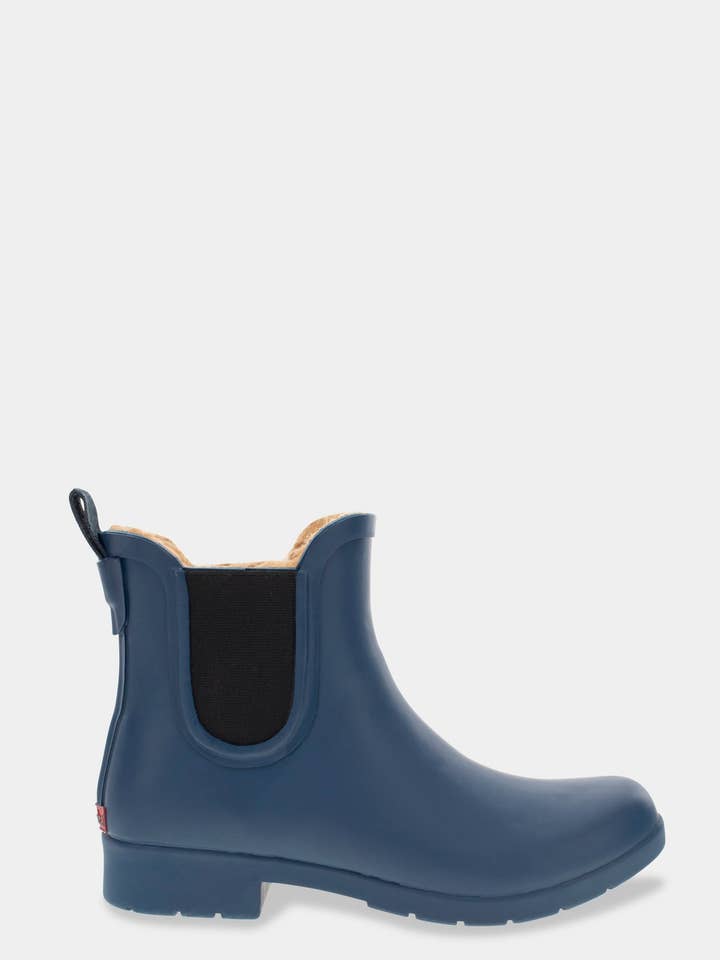 STIVALETTO DA PIOGGIA CHELSEA IN PELLICCIA SINTETICA DELRIDGE - BLU MARINO per la vendita all'ingrosso da parte di Chooka