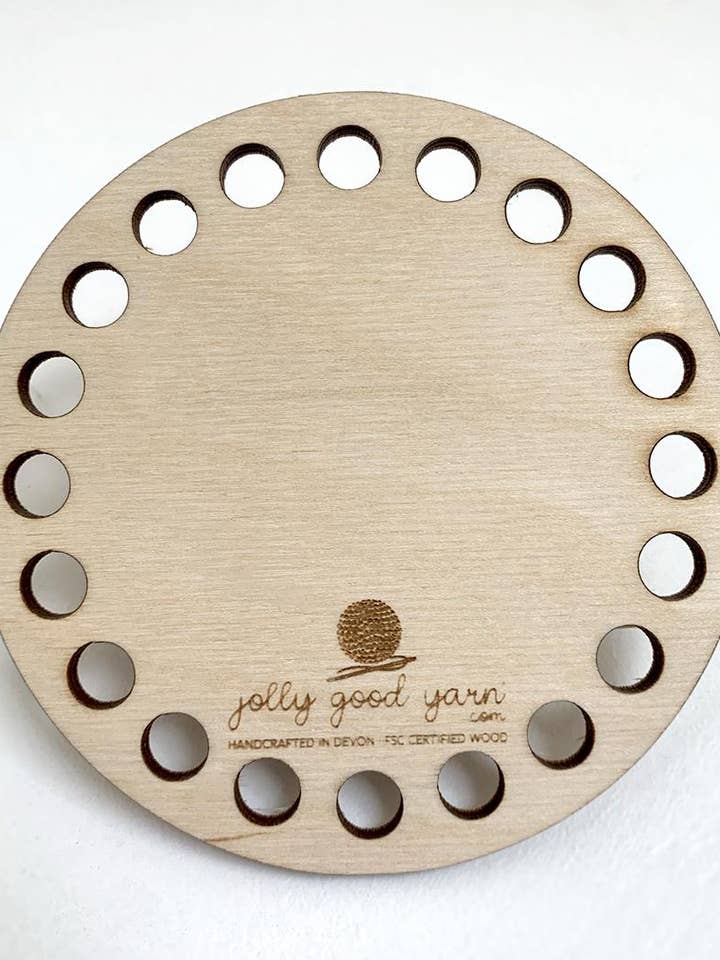 100mm Wooden Circular Crochet Basket Base (10cm) for wholesale by Jolly Good Yarn