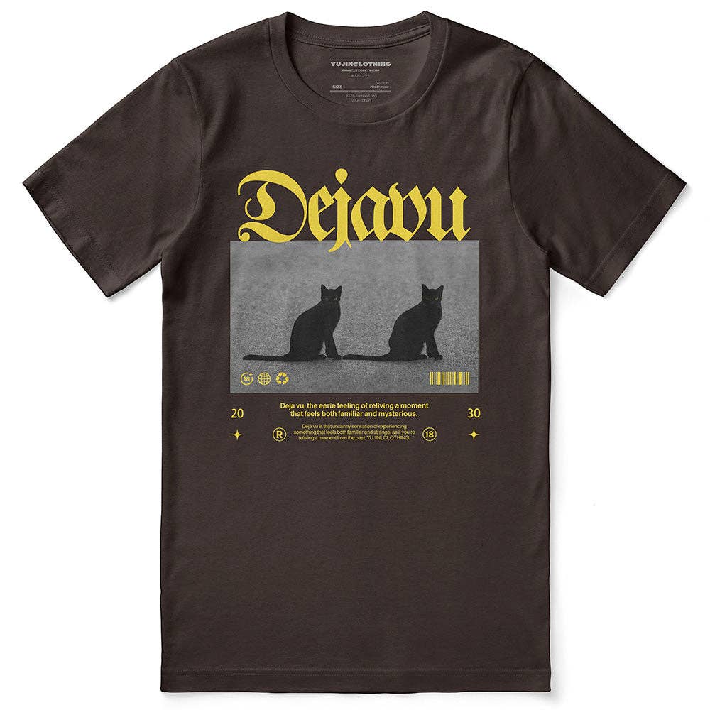 YUJIN CLOTHING - Venta al por mayor Camiseta estampada - Unisex - Camiseta de Gato Dejavu5