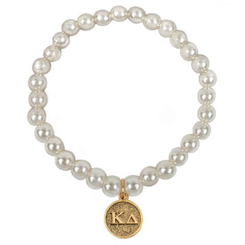 Kappa Delta Sorority Pearl Stretch Bracelet for wholesale by Shawn Paul