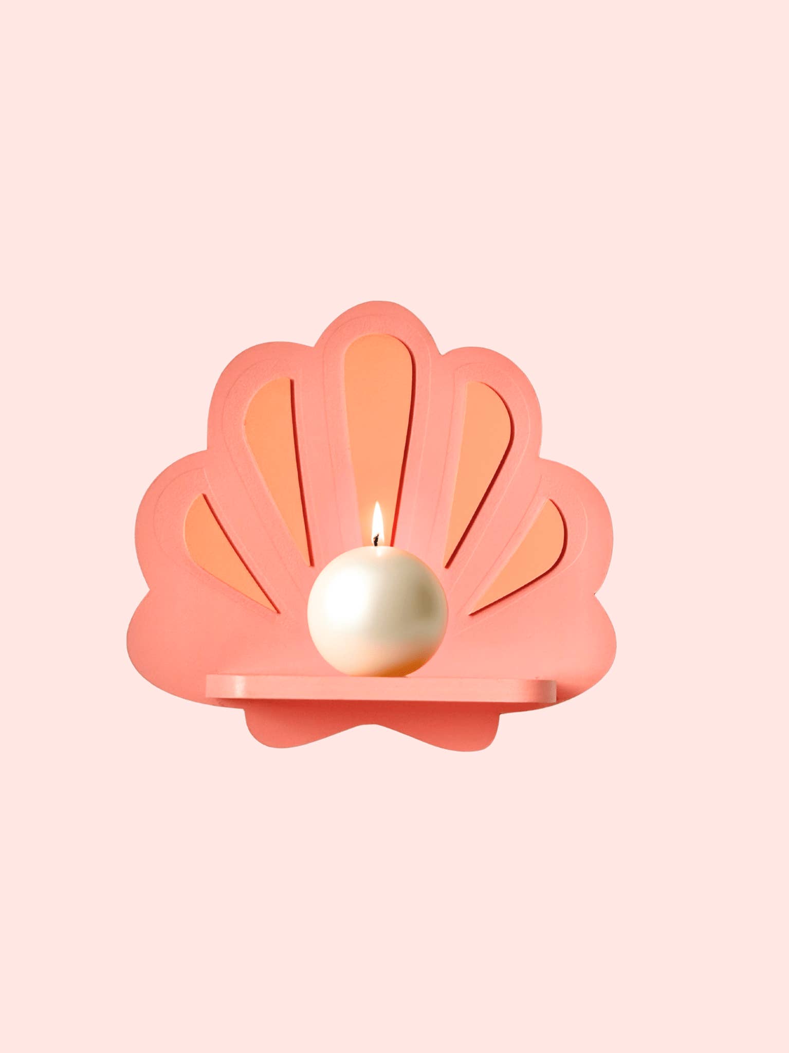 Dopamine Shelves&Decor - Wholesale Wall Mounted Shelf - Coral Pink Shell Shelf | Dopamine Decor Decorative Wall Shelf