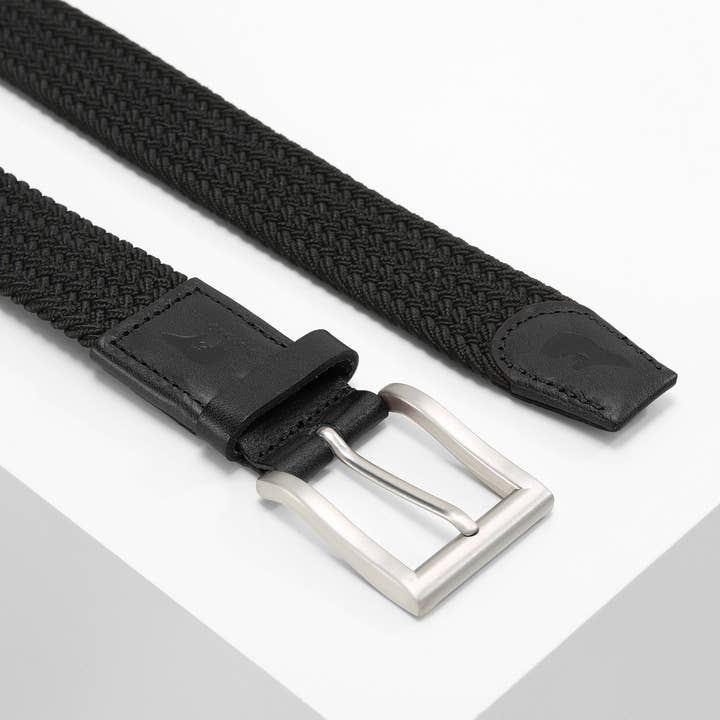 Slopes&Town - Wholesale Belt - Unisex - Recycled Elastic Braided Belt Virgil Black1