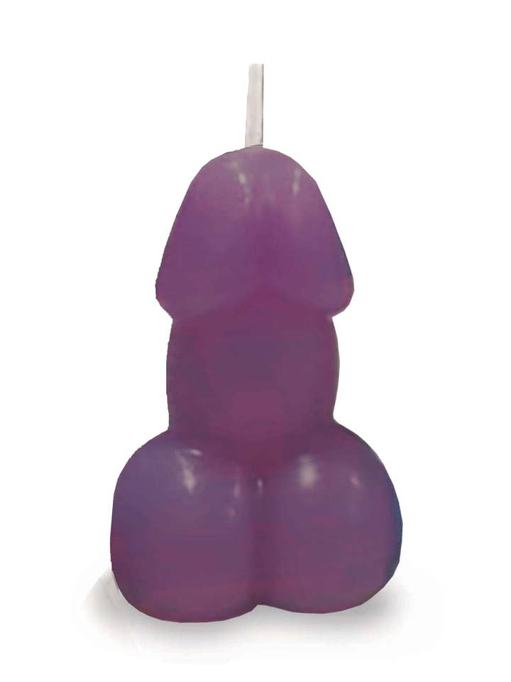 Eden's Candle Vanilla Scented Penis, Eggplant for wholesale by Little Genie Productions