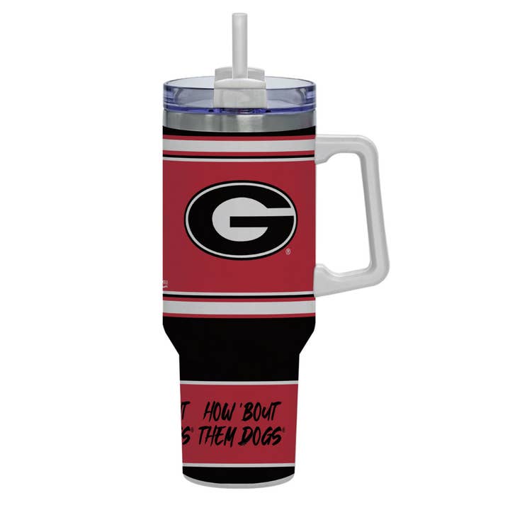40oz Georgia Bulldogs Rocky Slogan Tumbler for wholesale by Indigo Falls