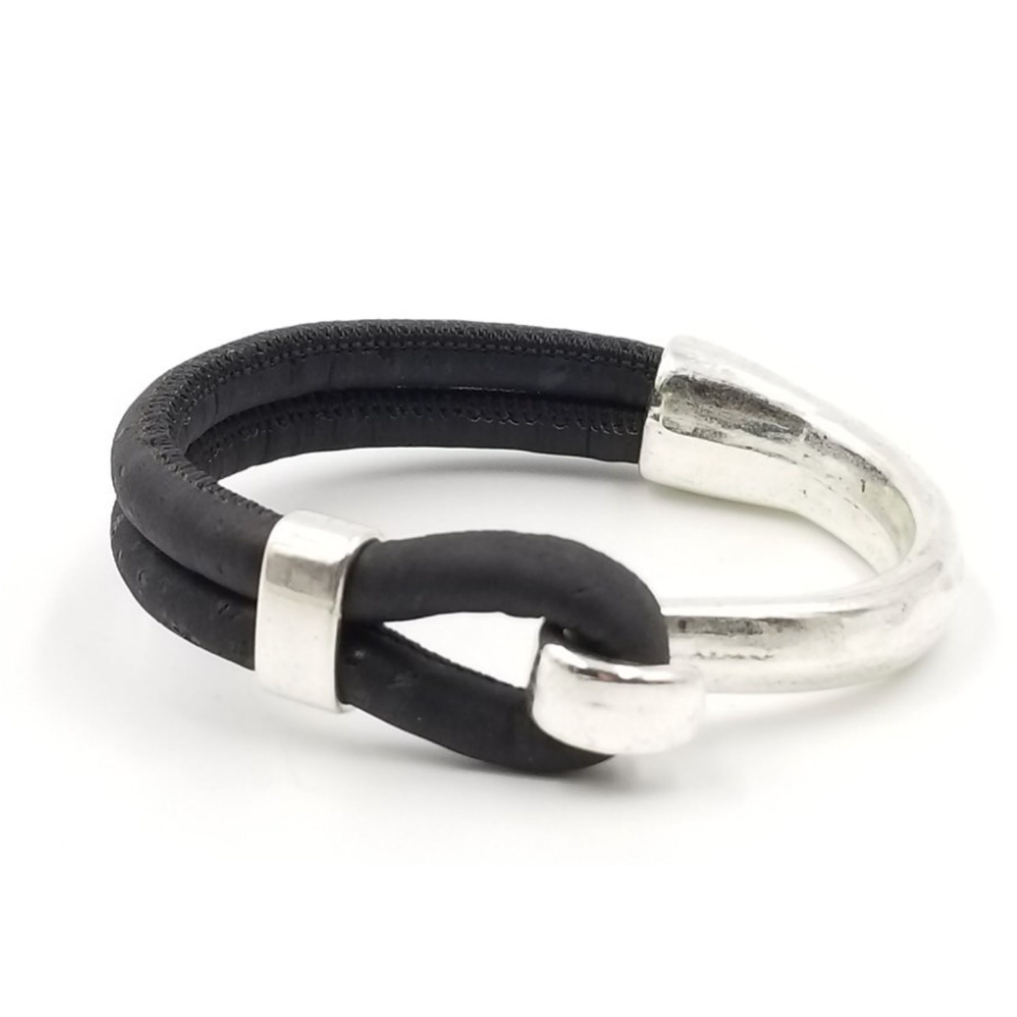 Gem Lounge Jewelry - Wholesale Bangle Bracelet - Pick Your Color: Cork Silver Side Hook Bracelet7