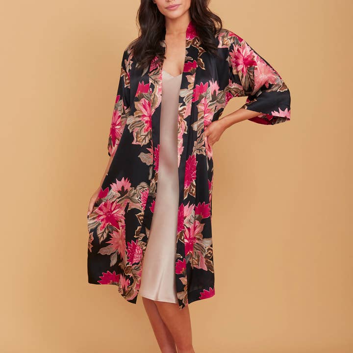 Coraline Silk Kimono Robe for wholesale by Genevie