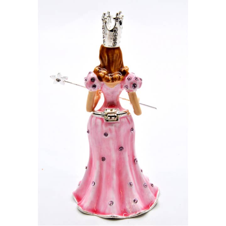 Ciel Collectables - Wholesale Jewelry Box/Organizer - Jeweled Fairy in Pink Dress Trinket Box Hand Painted Enamel