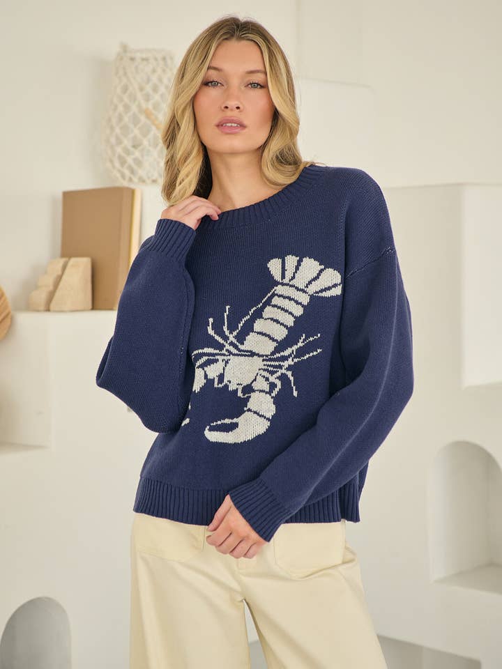 Suéter de cuello redondo Lobster Roll para venta al por mayor de Sugarlips