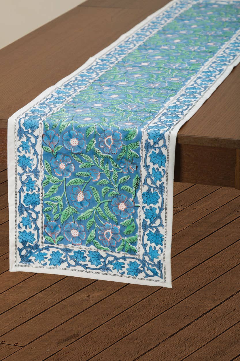 Sevya Handmade - Wholesale Table Runner - Sage & Blue Table Runner5