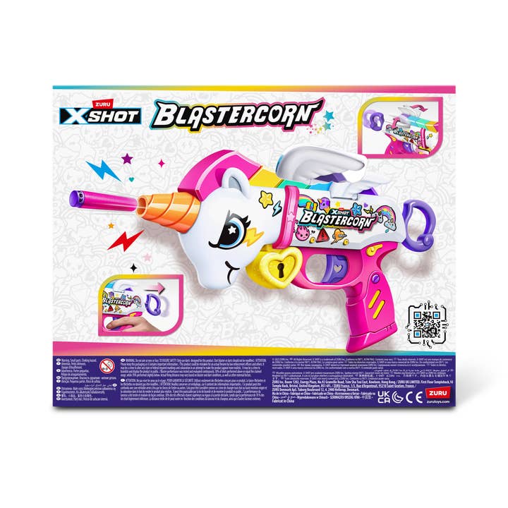 The Zoofy Group , LLC - Wholesale Classic Toy - Kids - ZURU-X-SHOT-BLASTERCORN-SERIES 1-UNICORN BLASTER