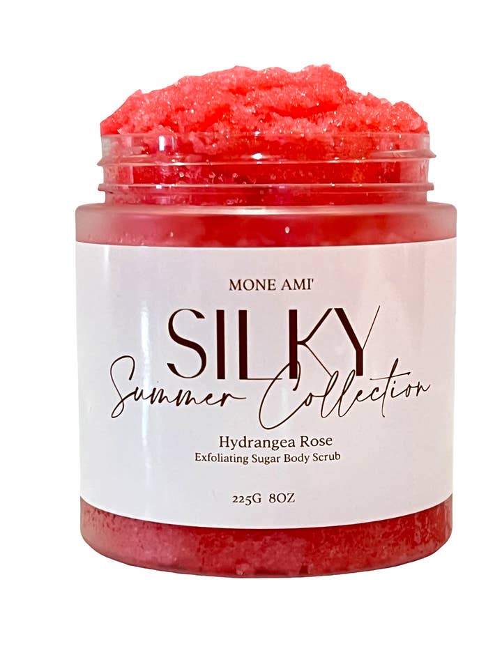 Hydrangea Rose Silky Summer Sugar Scrub for wholesale by Mone Ami'