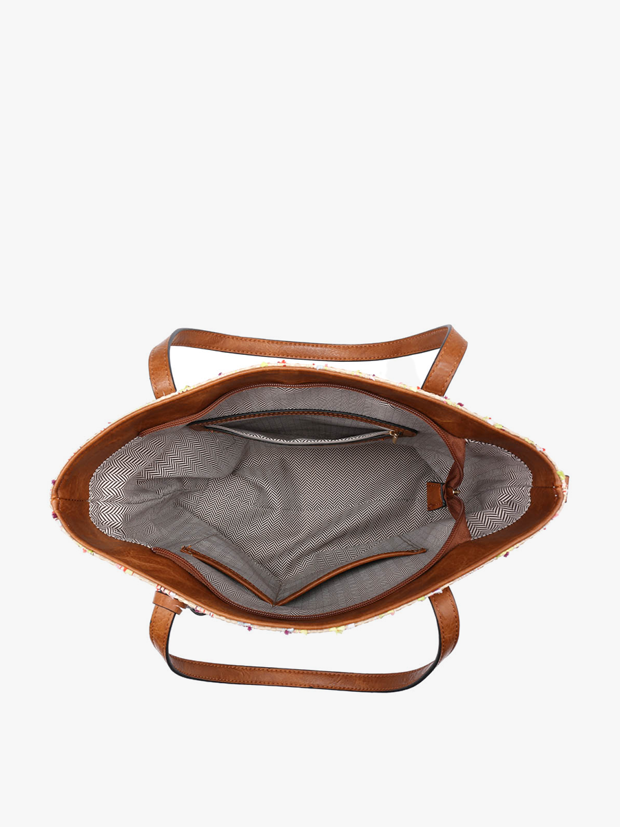 Jen & Co. – wholesale Tote bag – Women's – M1921 August 2 Tone Natural Women's Tote Bag4