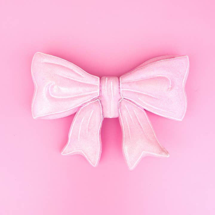 Rock Paper Scissors - Wholesale Tree Topper - Pink Glitter Bow Christmas Tree TopperÂ