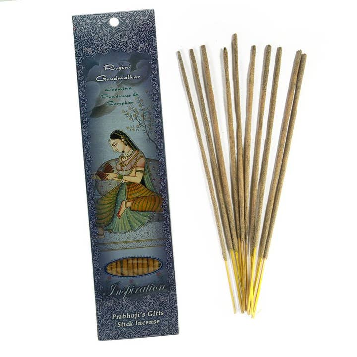 Incenso Sticks Ragini Gaudmalhar - Jasmim, Pandanus, Cânfora - Inspiração por atacado de Prabhuji's Gifts