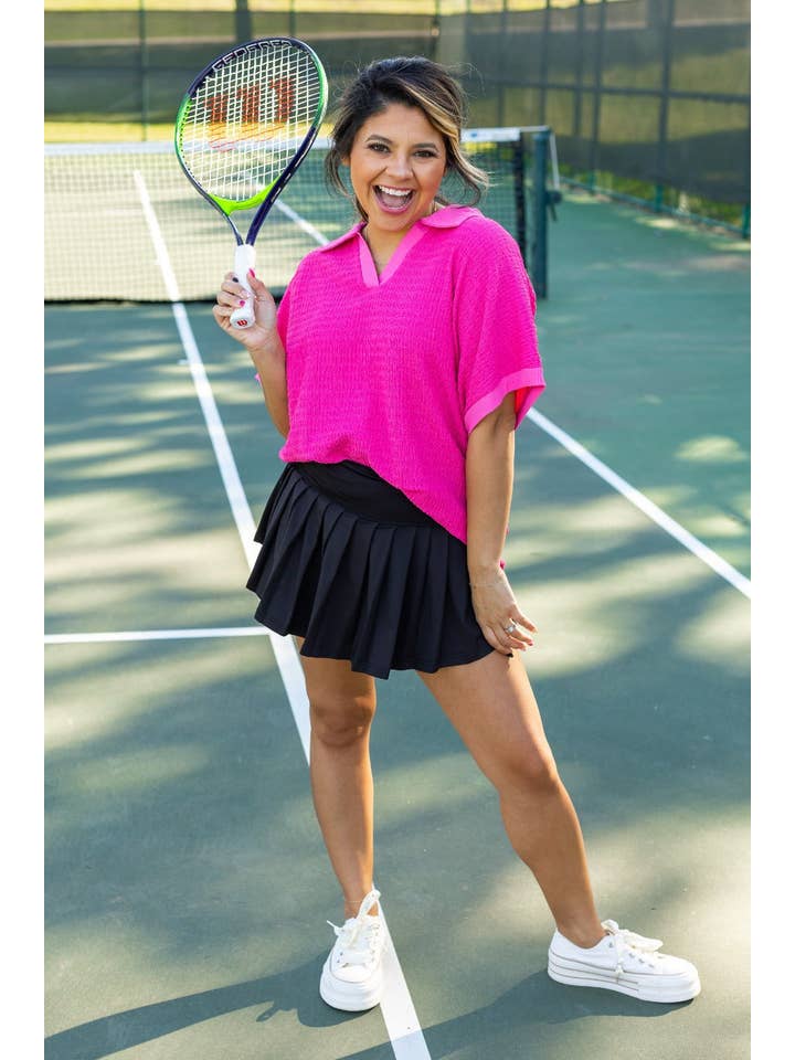 Black Pleated Skort With Pocket for wholesale on Faire7