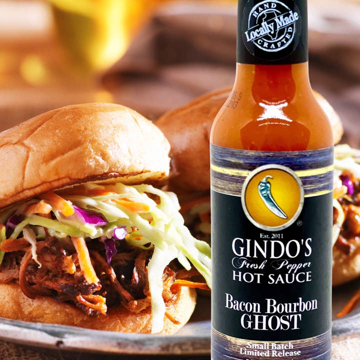 Gindo's Spice of Life - Wholesale Hot Sauce - Bacon Bourbon Ghost Hot Sauce2