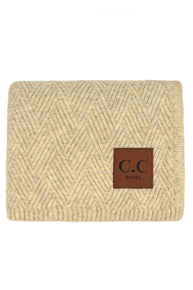 Hana - Wholesale Throw Blanket - C.C Diagonal Stripes Criss Cross Pattern Blanket3