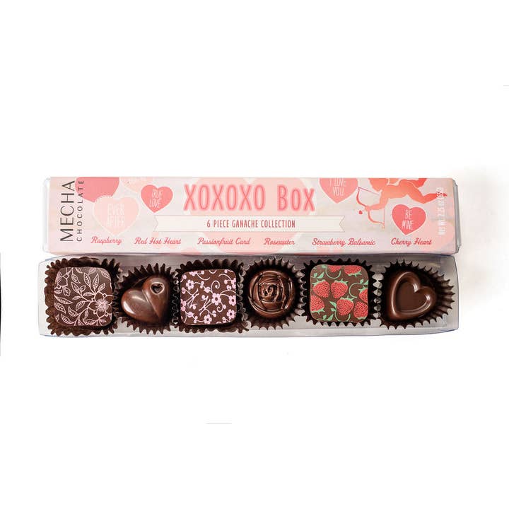 MECHA Chocolate - Wholesale Chocolate Box - XOXO BOX (6 pieces)