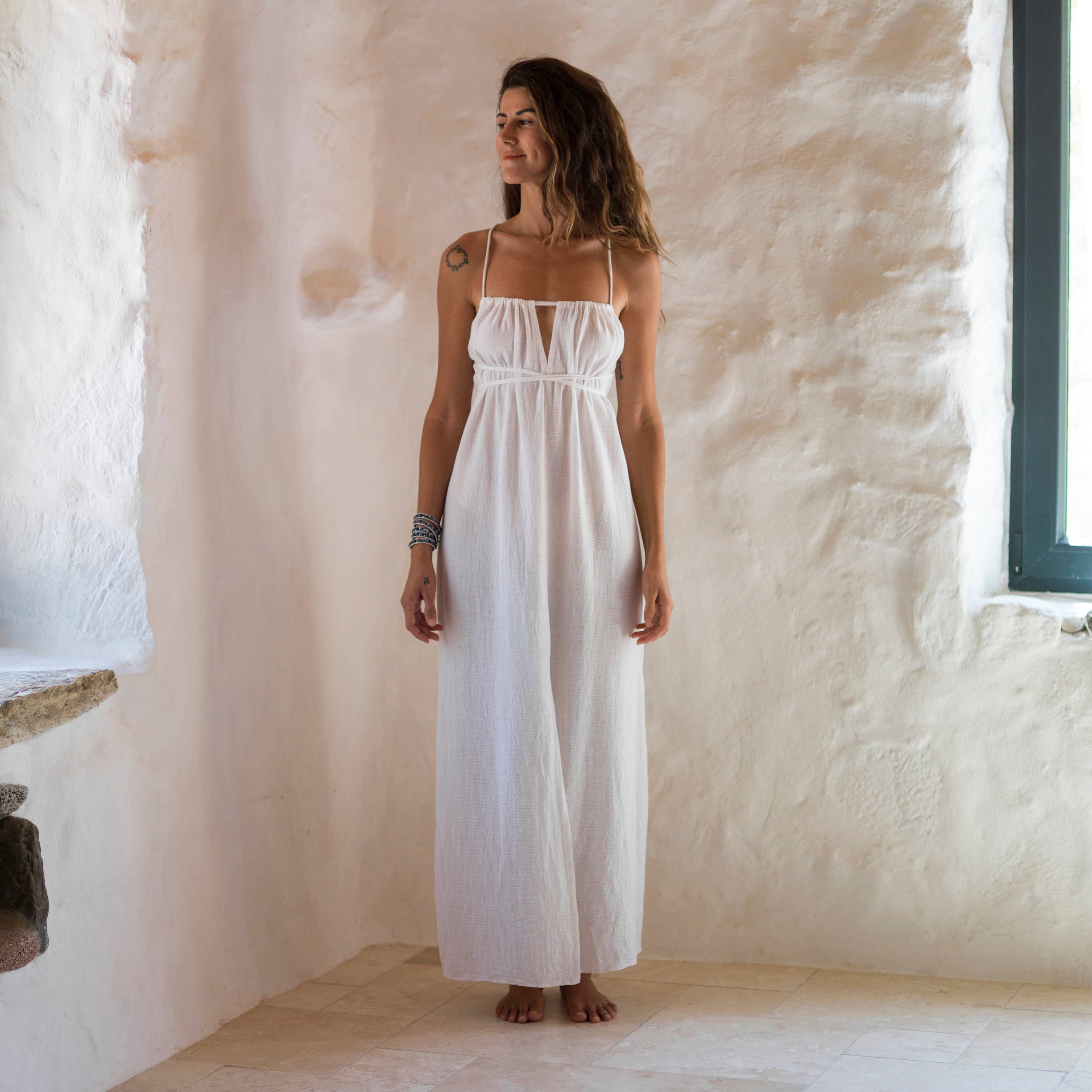 loom.ist – Großhandel Kleid – Damen – Sile Maxi-Kleid mit Schnürung18