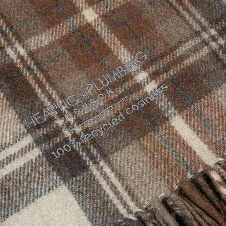 Heating & Plumbing London - Wholesale Throw blanket - Recycled Wool Blanket - Stewart Natural Dress Tartan3