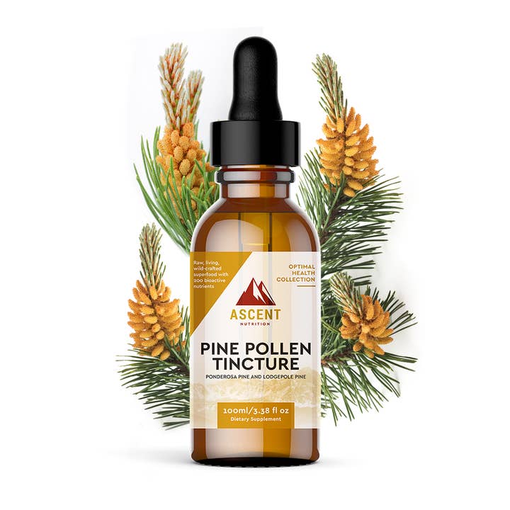 Ascent Nutrition – wholesale Tincture – Wild-Harvested Pine Pollen Tincture, 335 mg