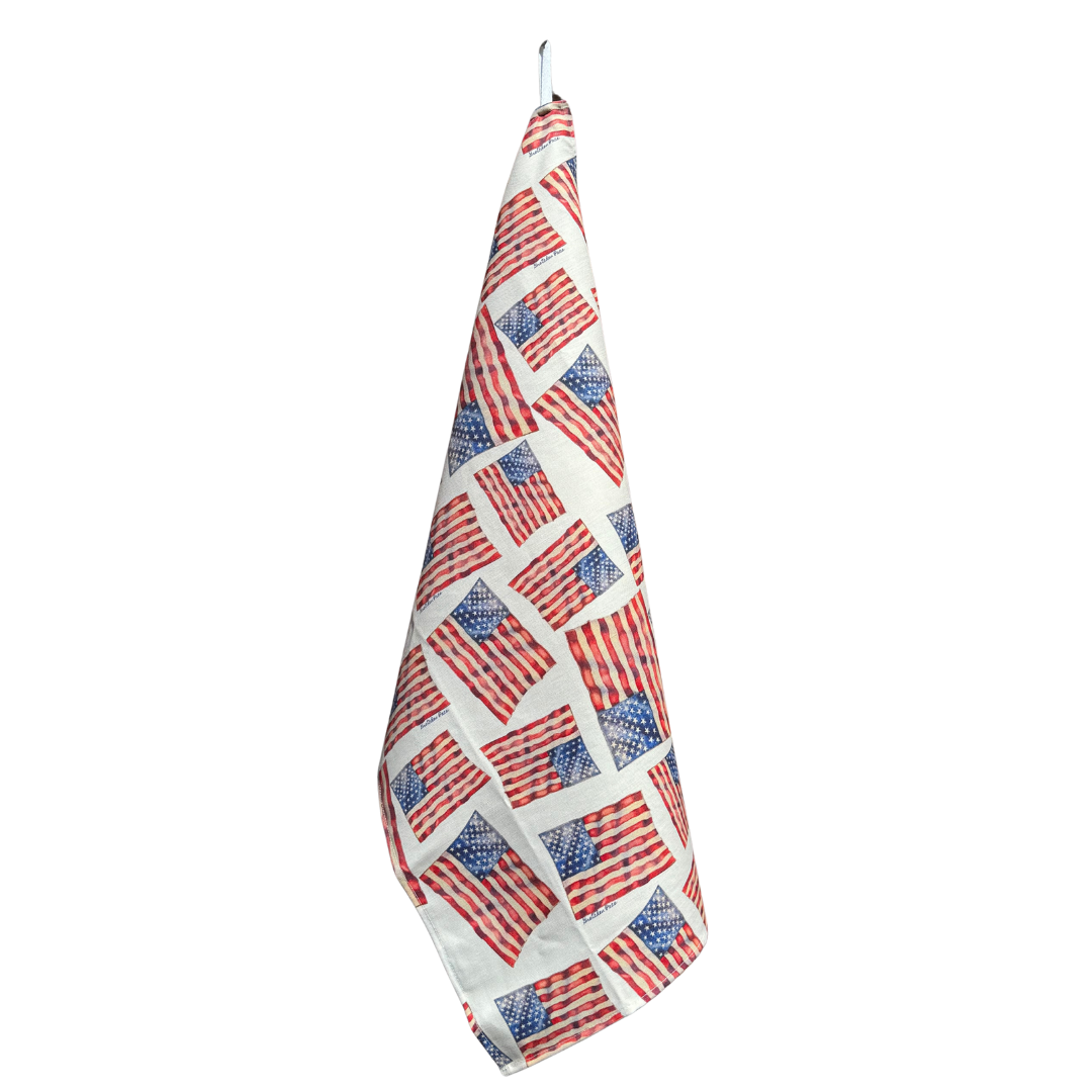 Goose and Willow - Wholesale Tea Towel - Tea Towel - The American Flag Linen Cotton1