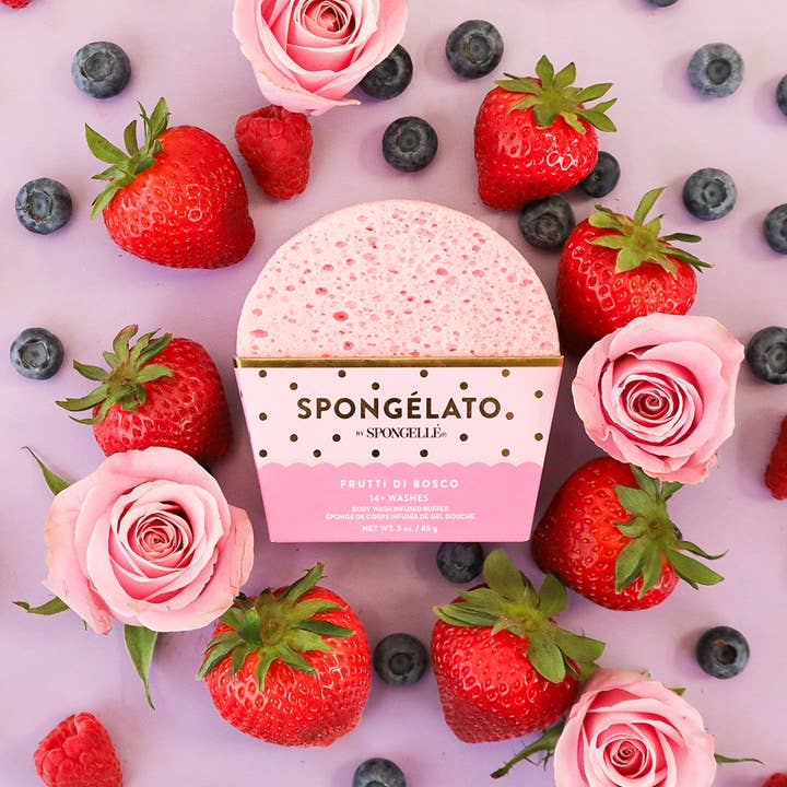 Frutti di Bosco Spongelato Body Buffer for wholesale by Spongellé | Christmas 2025 | Stocking Stuffers | Gifts