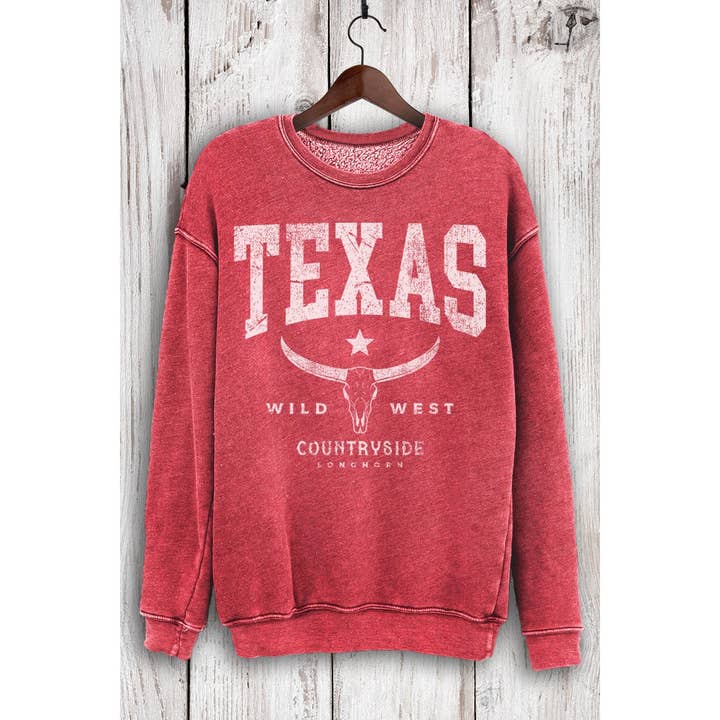 TEXAS WILD WEST COUNTSIDE MINERAL SWEATSHIRTS for wholesale by HRTandLUV