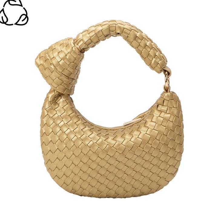 Brigitte Gold Recycled Vegan Bag Charm for wholesale by Melie Bianco