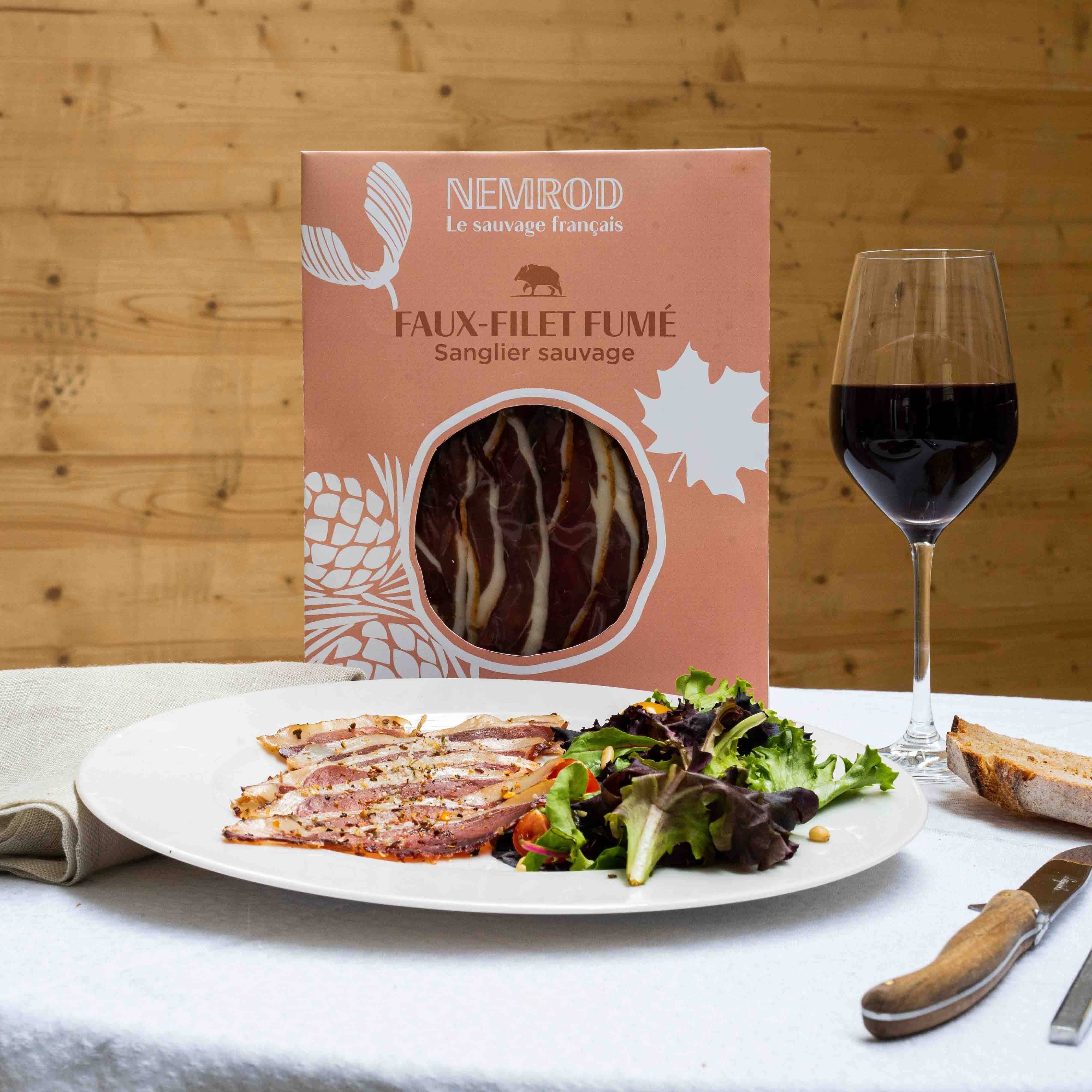 Nemrod - Wholesale Pork - Sliced smoked wild boar ribeye - Game - 120g1