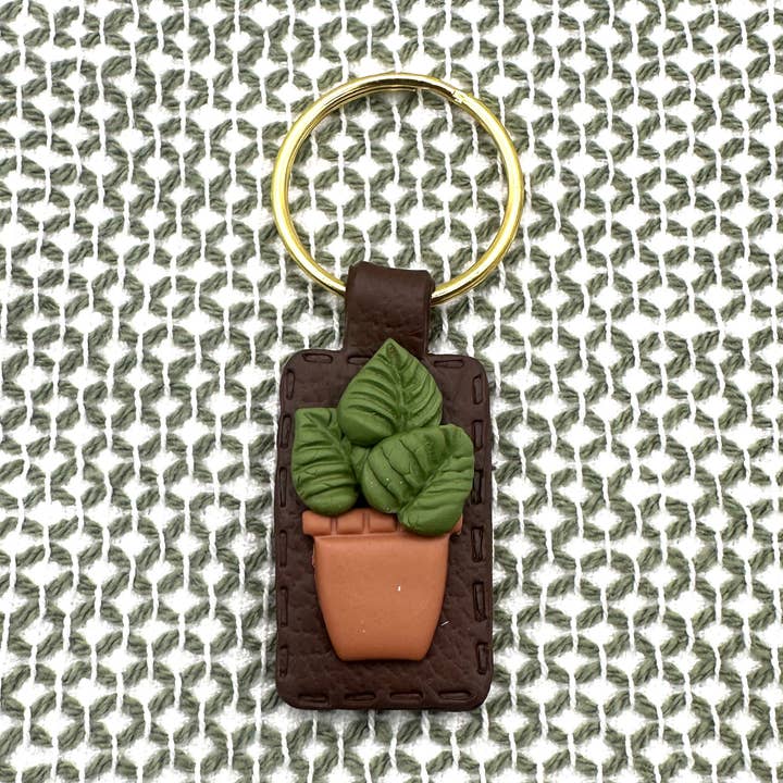 Polymer Clay Potted Plant Keychain for wholesale by Making with Molli