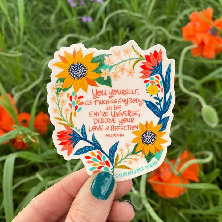 Buddha Quote Sticker for wholesale by Dream Folk Studio