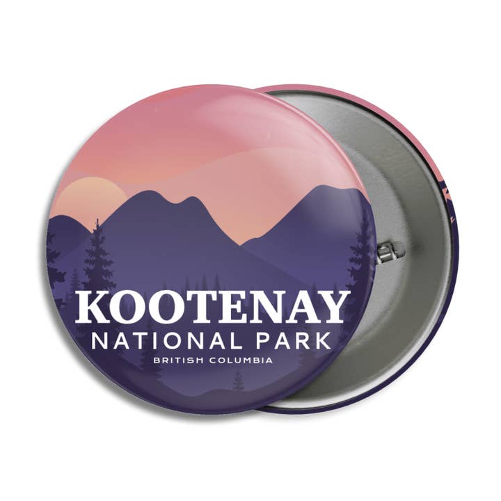 Kootenay National Park of Canada Pinback Button for wholesale by Canada Untamed