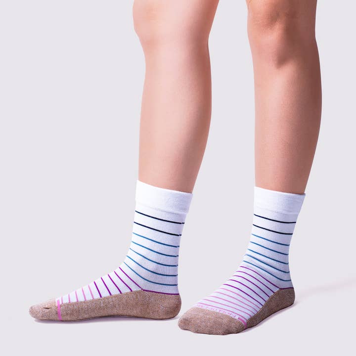 Dr. Motion - Wholesale Socks - Women's - Pin Stripe | Comfort Top Socks For Women