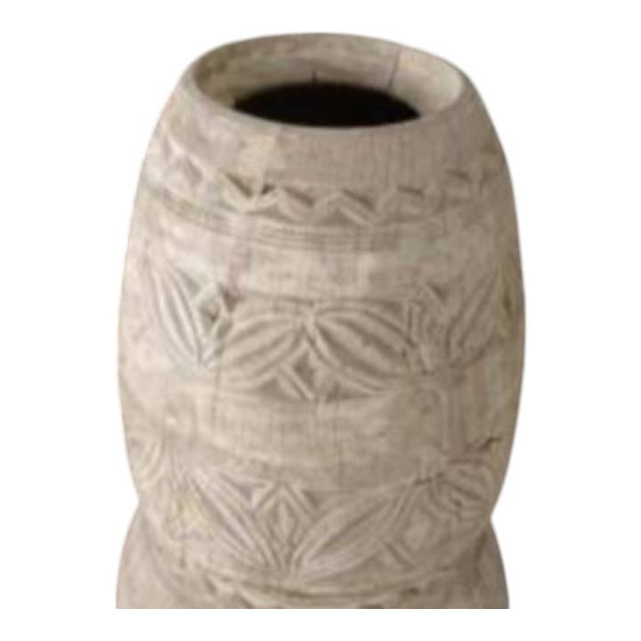 Olla de Theki de madera con tallado para venta al por mayor de NACH