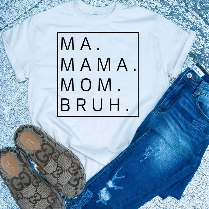 MA MAMA MOM BRO GRAFIK-T-SHIRT für den Großhandel von Bar B Tees