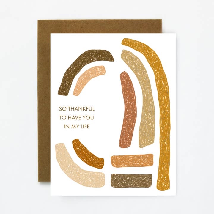 Thankful To Have You-Friendship and Thanksgiving Day Card for wholesale by Quiet Lines Design