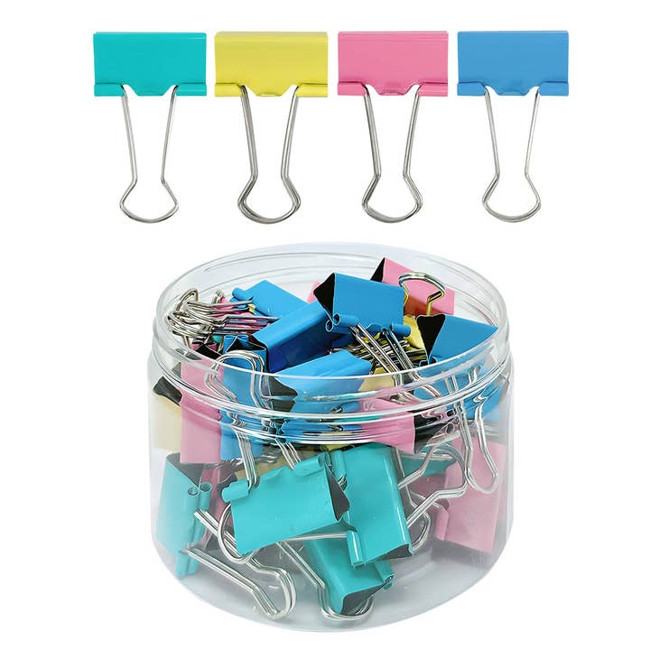 Wrapables.com - Wholesale Binderclip - Wrapables Multicolor Binder Clips for Office, Paper Clamps