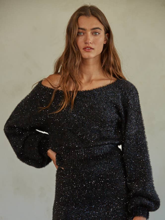 By Together - Wholesale Knit Sweater - Women's - W1273 | Knit Sweater Off The Shoulder Pullover Top